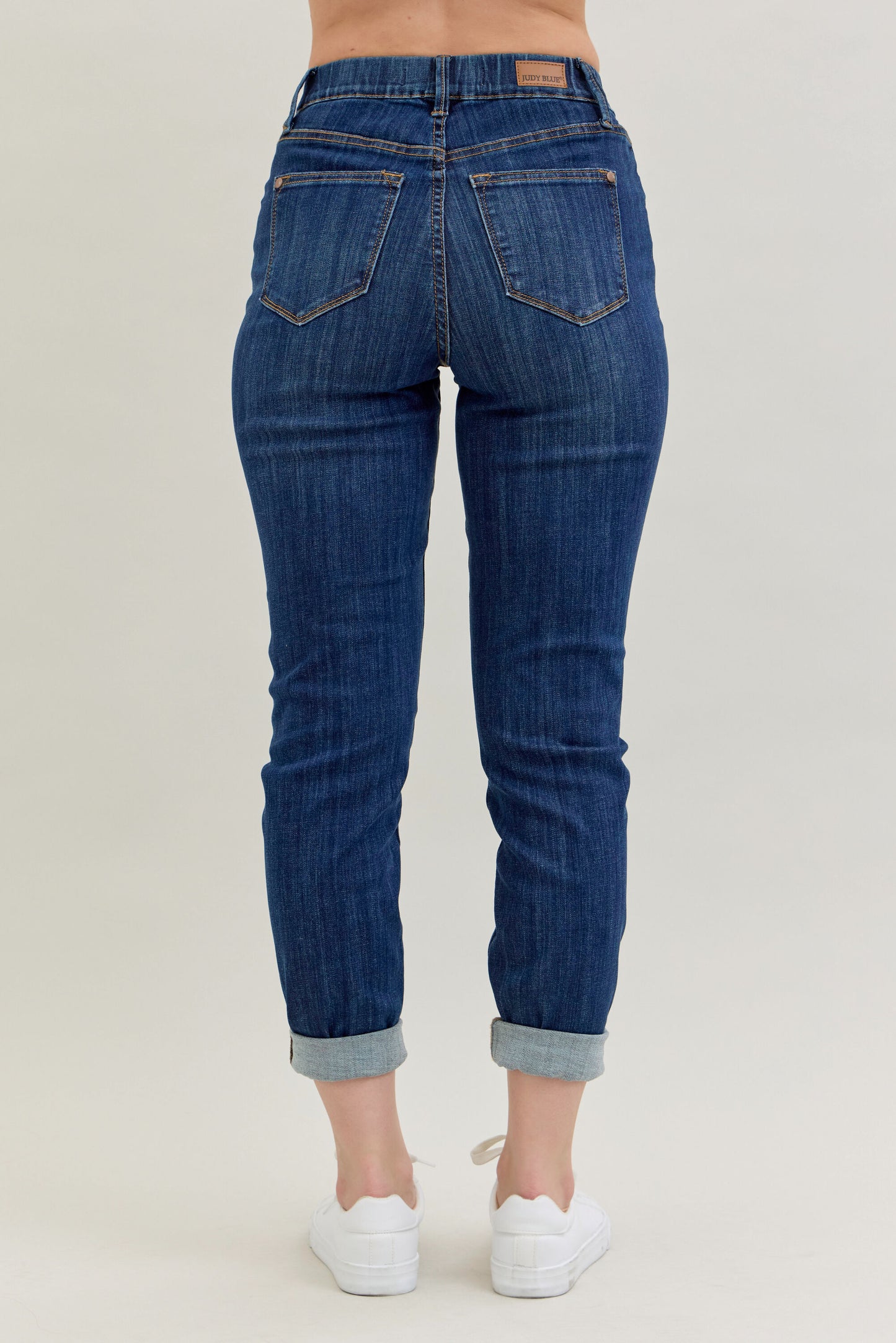 Judy Blue High Waist Pull-On Double Cuff Slim Jeans