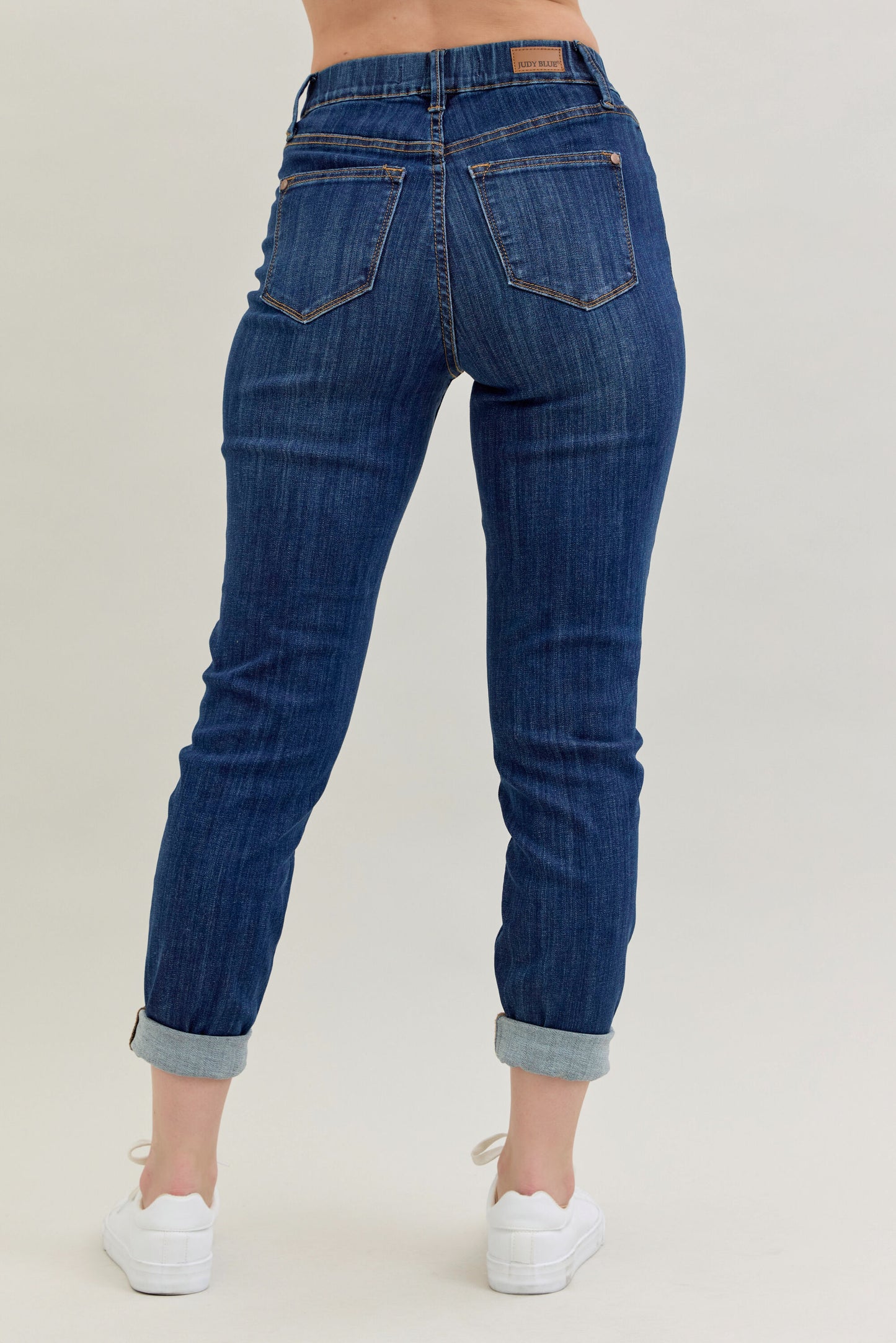 Judy Blue High Waist Pull-On Double Cuff Slim Jeans